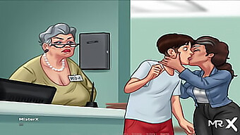 Summer adventure - Granny undergoes dental surgery and receives oral pleasure in hentai anime