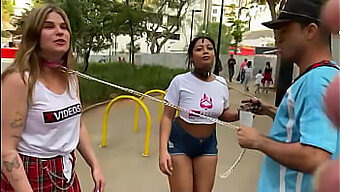 Girls On Leashes In Downtown Sao Paulo - A Tantalizing Exhibition Of Bdsm Love